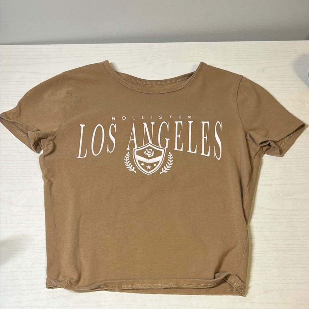 Hollister Women's Brown Los Angeles Graphic Tee